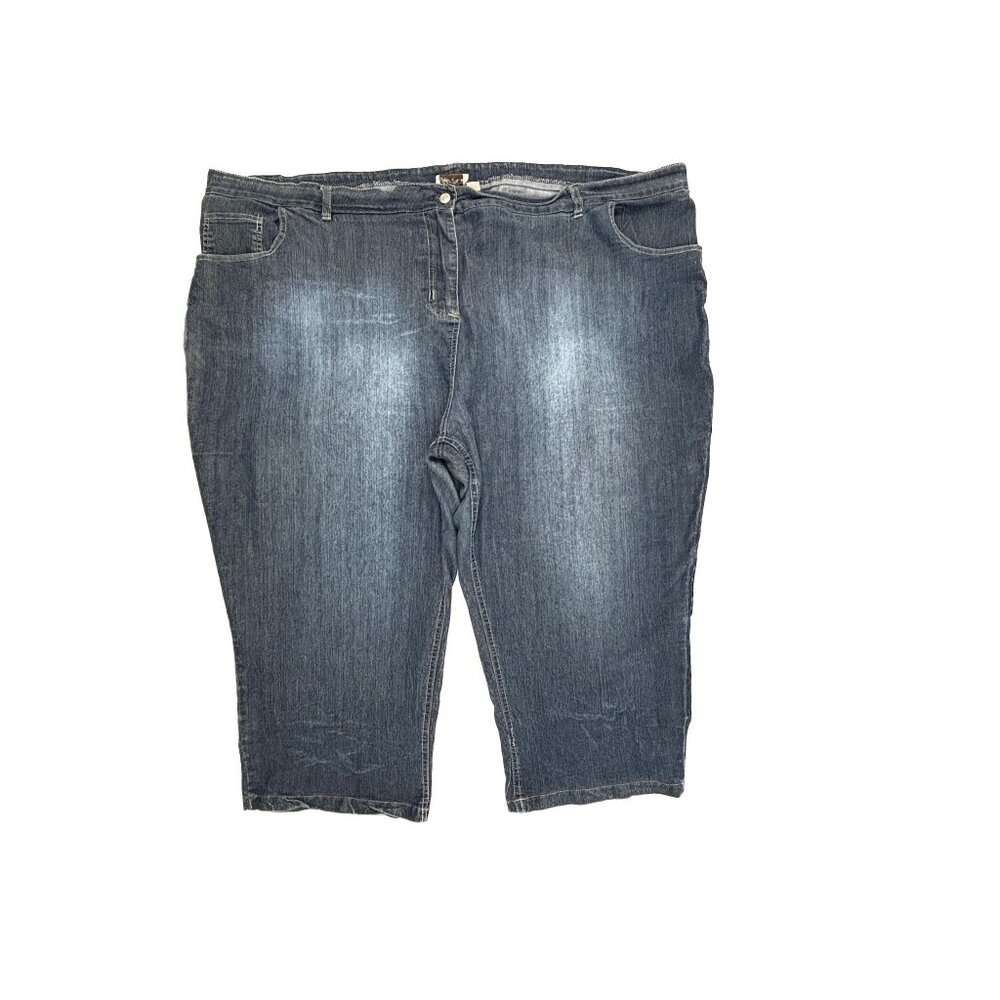Gold Flava Capri Women's size 36 Dark Wash Blue Denim‎ jeans